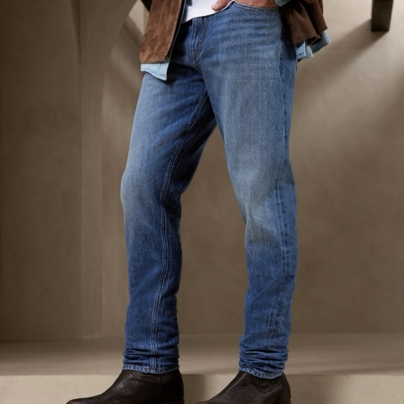 Banana Republic Mens Slim Fit Blue Jeans 33x32 10% cotton - Picture 1 of 16